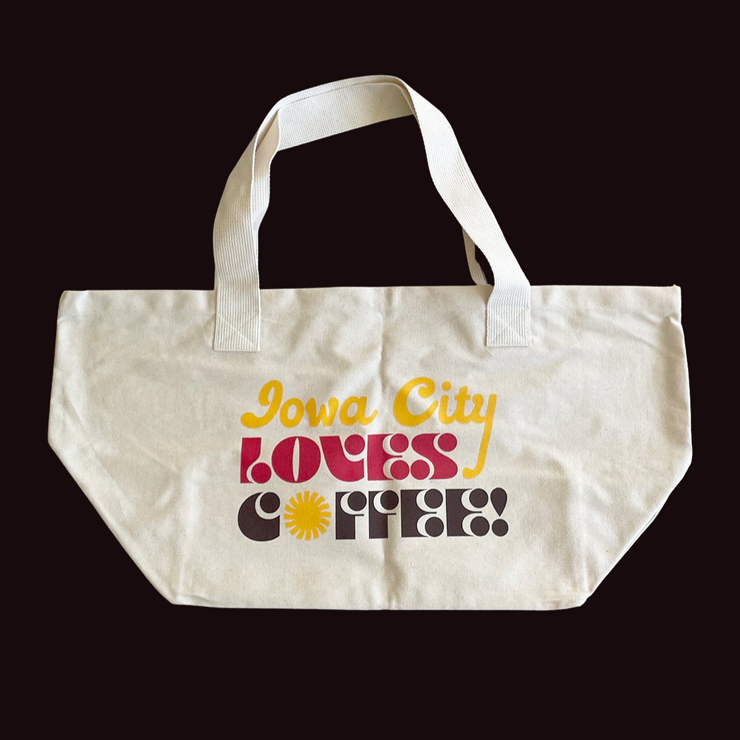 "Iowa City Loves Coffee" Oversized Tote